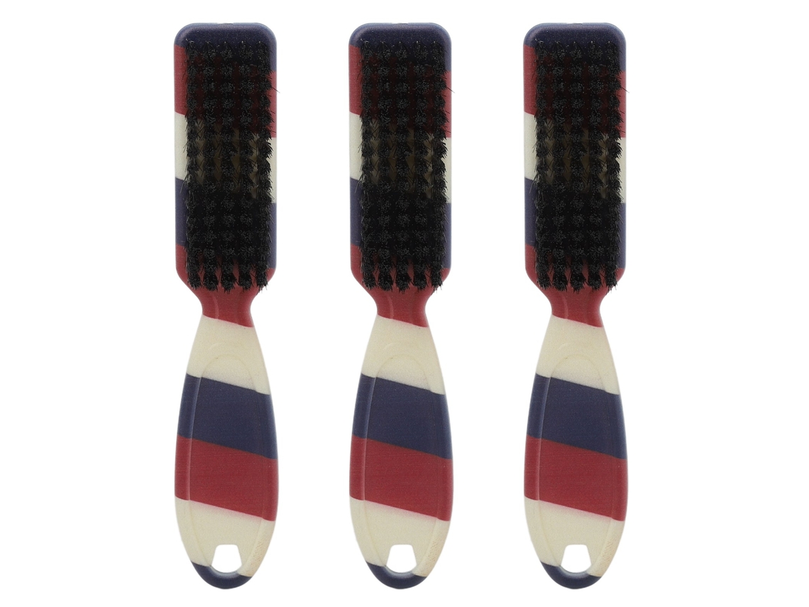 3 Peças De Brocha De Estilo E Limpeza Suave Para Barba Fade Com Cabo Ergonômico E Material Abs Resistente