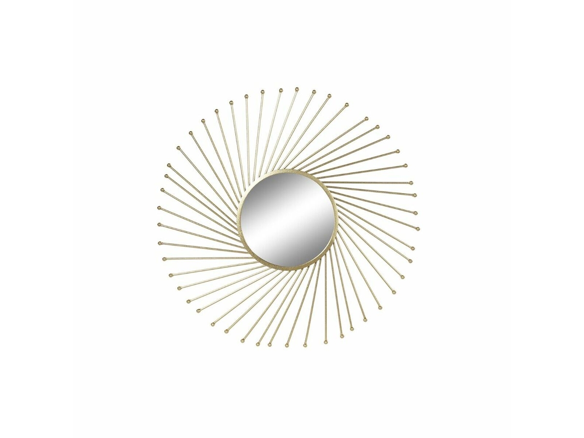 Espelho de parede DKD Home Decor Espelho Dourado Metal (84 x 2,5 x 84 cm)