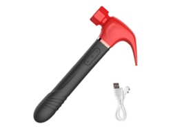 Vibrador Telescópico 4 Em 1 Dispositivo De Masturbação Feminina Preto Vermelho*