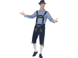 Fato de Homem DISFRAZZES Bávaro Tradicional Azul Com Lederhosen (Tam: L)