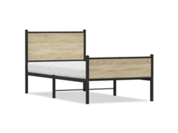Bed Frame, Bed Frames Vidaxl Marrom Aço (90 X 190 Cm)