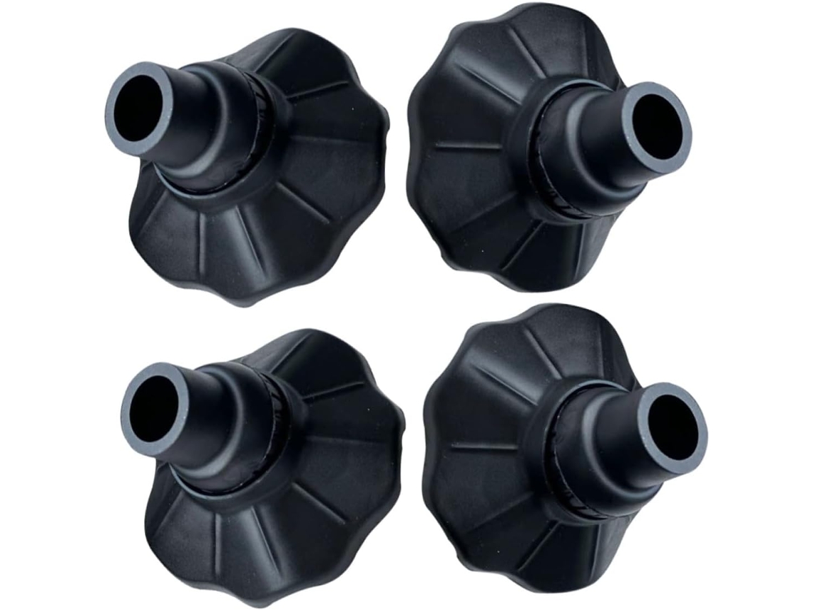 Capas Protetoras Doitool Para Pés De Cadeiras Dobráveis, Antiderrapantes, 15mm, Pretas, Conjunto De 4 Peças Para Camping
