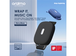 Caixa De Som Sem Fio Oraimo Wrap Obs-40s Ip67 Velcro Strap Fm 10h De Reprodução Portátil