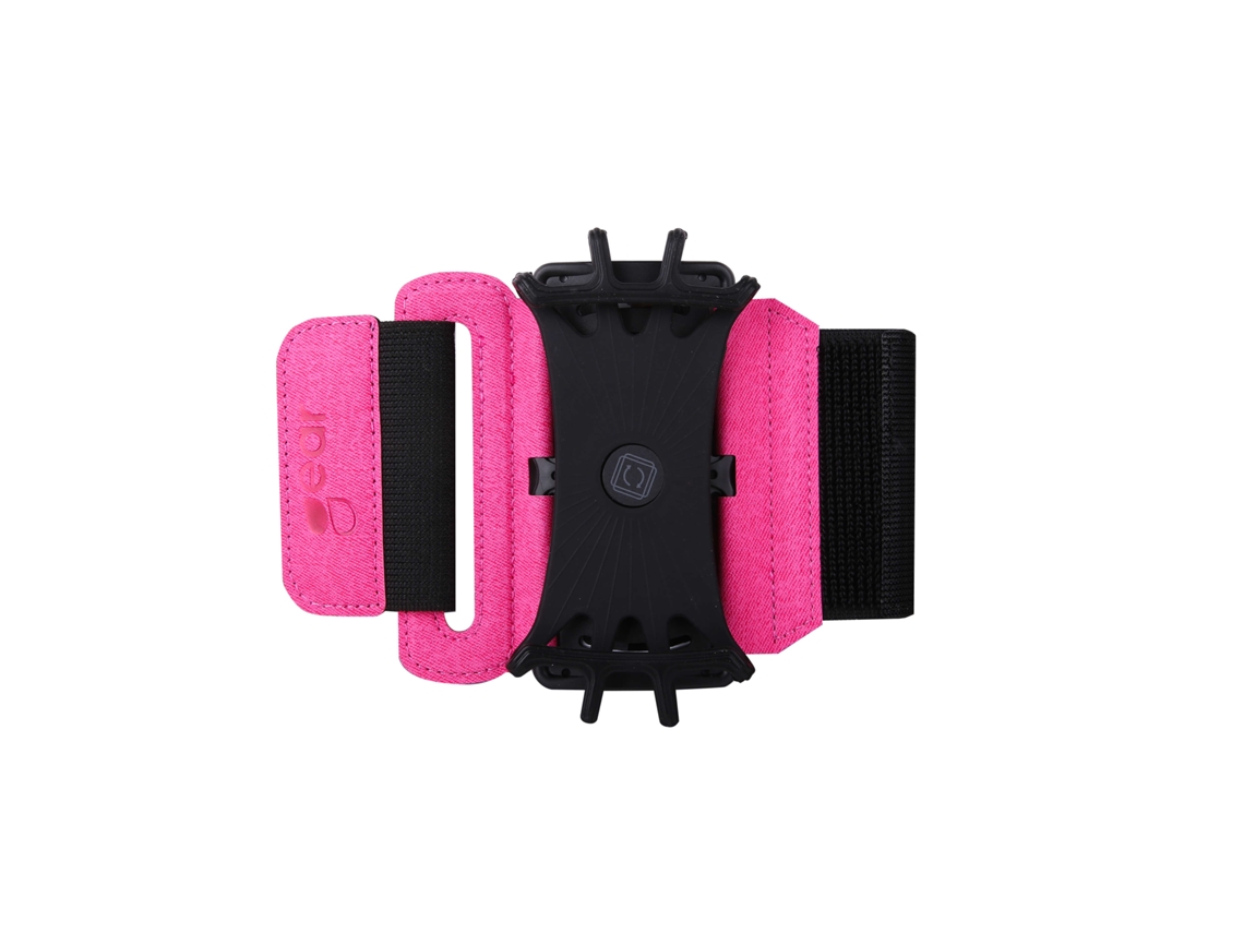 Braçadeira Esportiva Premium Universal Para Braço E Antebraço Com Suporte Giratório Rosa
