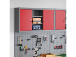 Vidaxl Armário De Ferramentas Vermelho E Cinza 100 X 20 X 55 Cm