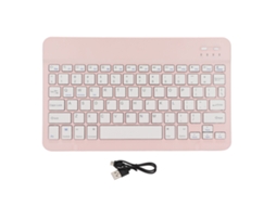 Mini Teclado Sem Fio Para Pc Rosa, Portátil, Com Conexão Estável, Bateria De Longa Duração E Função Bloqueio Tela. -aquaforge