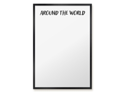 Magnetic Board Around The World For The Living Room Espelharte (40x60 Cm)