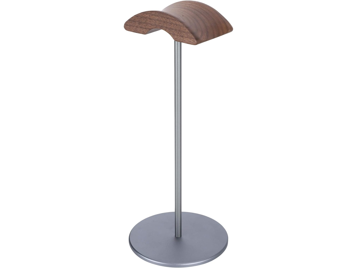 Support Pour Casque, Élégant Support En Bois De Noyer Noir Et Aluminium, Idéal Pour La Maison Et Le Bureau,