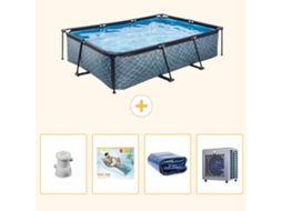 Exit-toys Piscina Exit Retangular - Efeito Pedra - 300x200x65 Cm - 5-peças S286