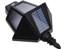 Luminária De Parede Solar Led Com Sensor De Movimento, Chama Preta Decorativa, À Prova D'água Para Iluminação.