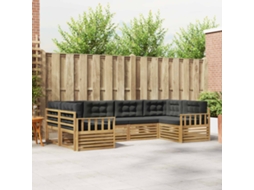 Vidaxl Conjunto De Sofás Para Exterior 6 Unid. Branco E Antracite