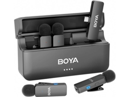 Microfone Sem Fio Usb C Boya By V4u Para Iphone 15 Android Tipo C Smartphone