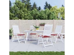 Vidaxl Almofadões P/ Cadeiras Jardim 4pcs Tecido Oxford Vermelho Tinto
