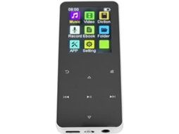 Reprodutor de MP3/MP4 Bluetooth de 64 GB, tela de 64 GB, rádio FM, gravador com áudio HiFi sem perdas de 1,8".