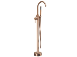 Torneira De Banheira De Chão Rea Lungo Brush Copper