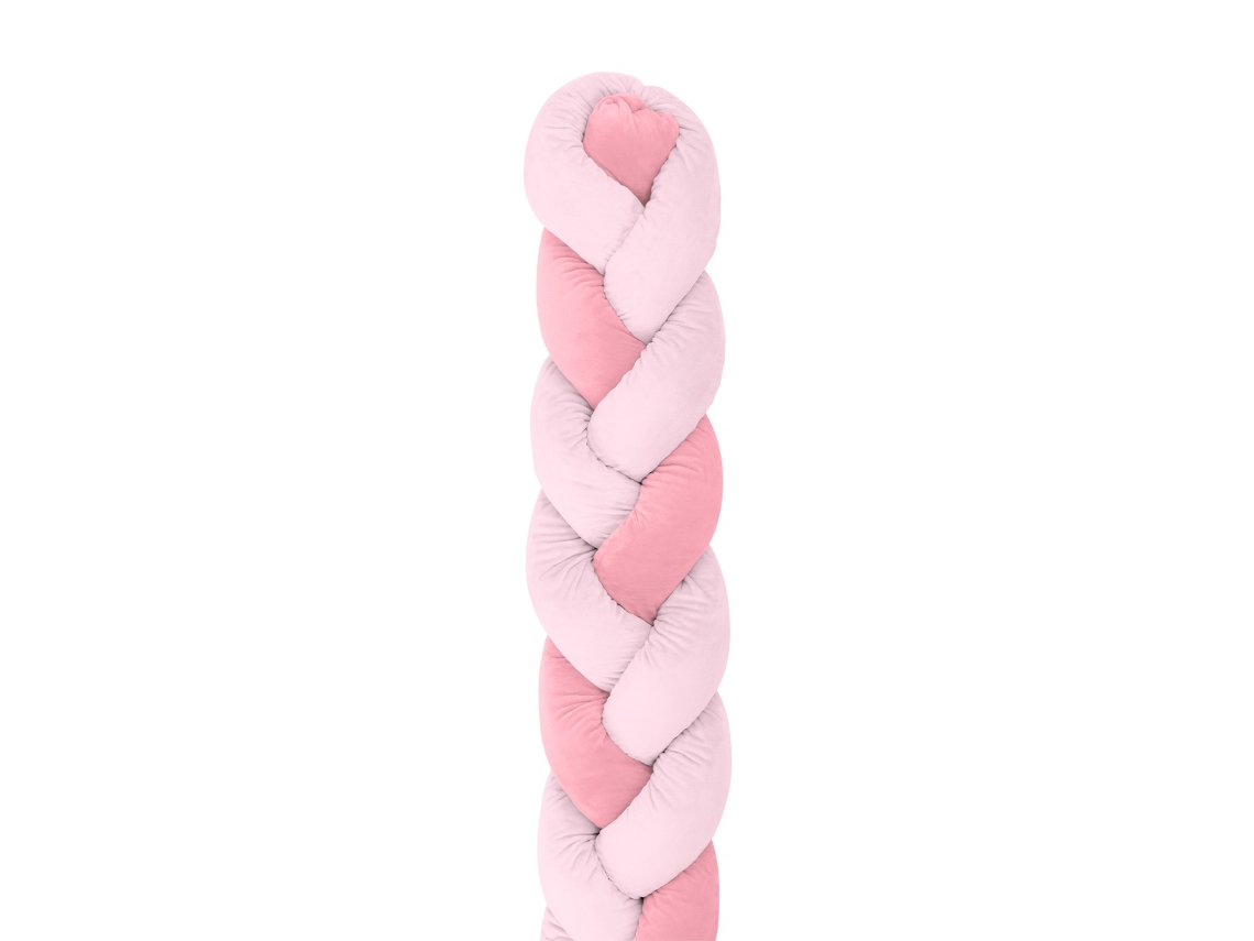 Protector 210cm 3 tranças (20cm) Rosa Kikkaboo