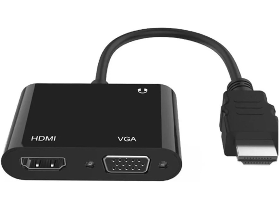 Adaptador Divisor 2 em 1 para Vga 1080p com Conversor de 3,5 Mm SFUSHOS
