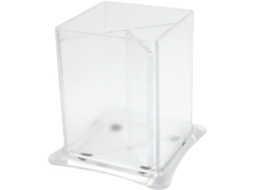 Porta Lápis, Caneta E Borracha Transparente Em Formato De Cubo Com 3 Compartimentos Da Ruilogod Office Id C86 76f 5c3
