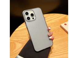 Capa Para Iphone 17 Air, Preta Fosca Transparente Com Listras Onduladas, Estilo Viagem, Rígida, Semitransparente E Fosca.