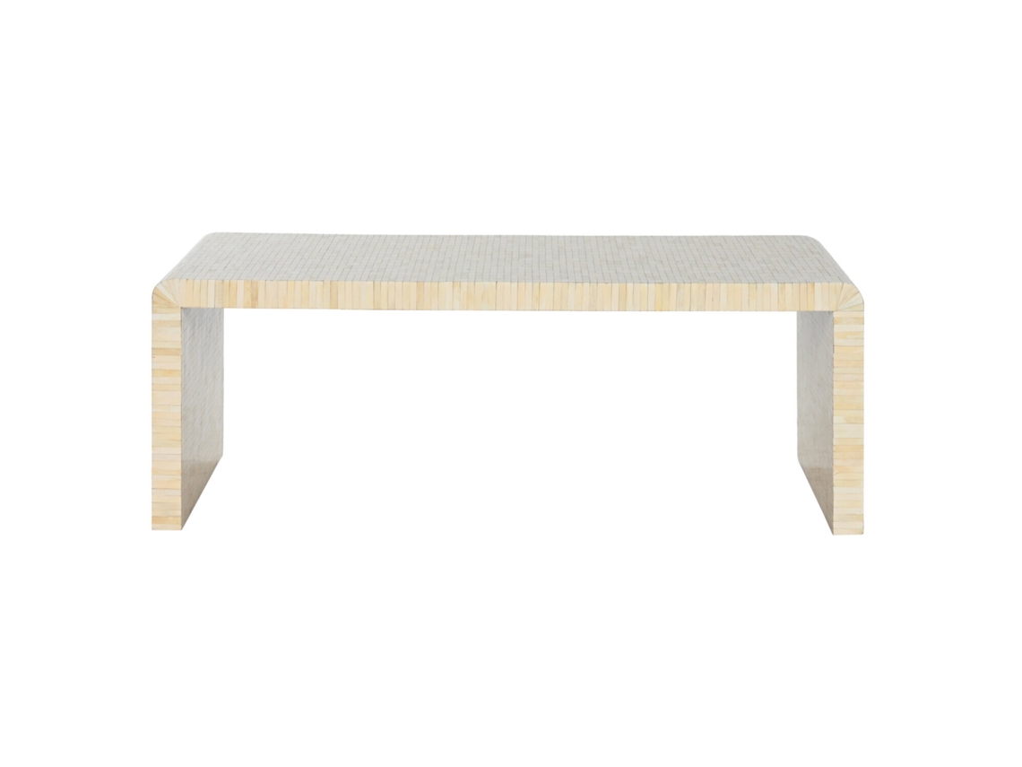 Mesa de Centro Artesanal com Incrustações de Osso, 128 X 61,5 X 47 Cm ALEXANDRA HOUSE LIVING