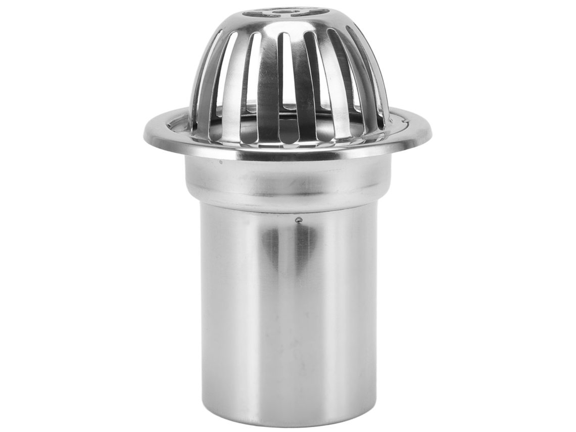 Ralo de Piso/telhado em Aço Inoxidável, Redondo, 4 Polegadas, Anti entupimento, para Uso Externo, Varanda, Tipo Balde de Chuva, Drenagem. AQUAFORGE