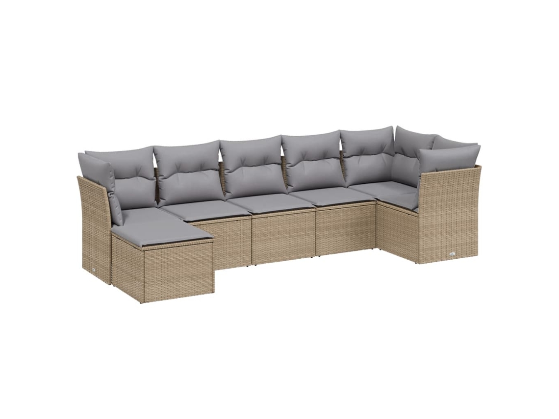 Garden Sofa Set, Garden Sofa Sets Vidaxl Bege Rattan / Vime (n/a)