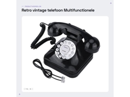 Escolha - Telefone Retro - Telefone Vintage - Telefone Multifuncional - Base Antisslip - Interface Simples - Toque Tradicional
