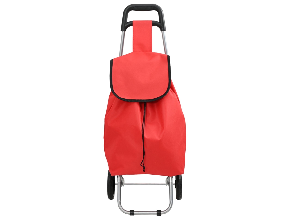 Conjunto 1 Carrinho De Compras Vidaxl Vermelho Alumínio (35 X 28 X 92 Cm)