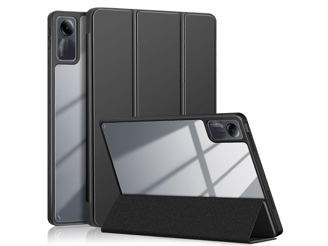Capa para tablet inteligente em couro acrílico de cor sólida Webake com suporte triplo