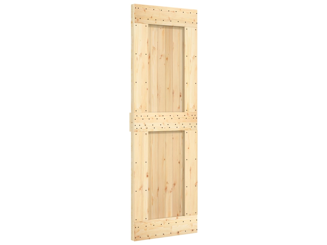 Maison Exclusive - Porta Deslizante Narvik Natural E Preto 70 X 210 Cm (213,5 Cm)