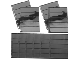 Classeur De Timbres À Feuilles Mobiles 10 Peças Pet Noir