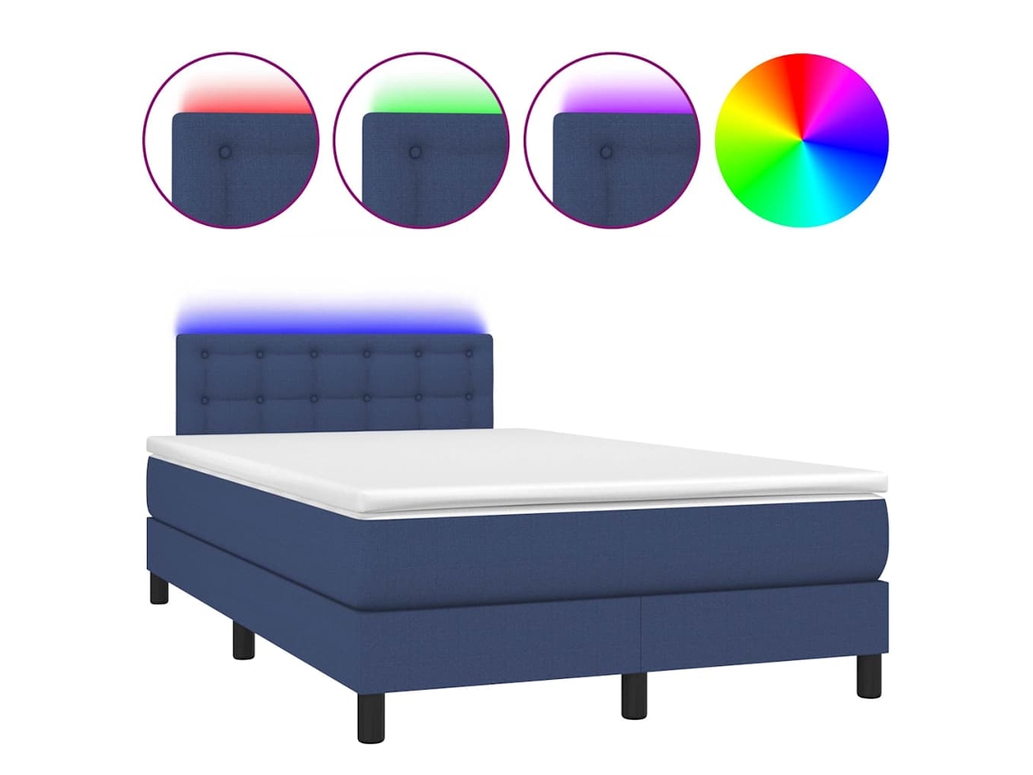 Box Spring Bed, Box Spring Beds Vidaxl Azul Tecido (120 X 200 Cm)