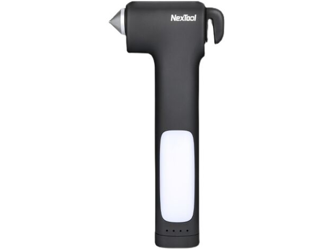 Martelo Multifuncional para Carro, Quebra martelo de Emergência para Iluminação de Janela, Bateria Externa, Preto AQUAFORGE
