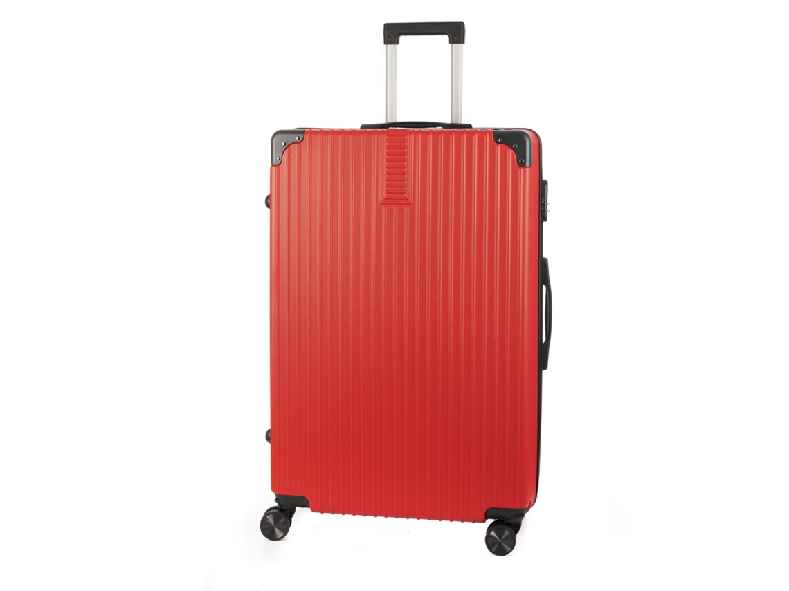 Mala De Grande Volume Trolley Rígida Ultraleve, Abs De Alta Resistência Com Cantos Reforçados. Fechadura Numérica E 4 Rodas Duplas Removíveis 360°.