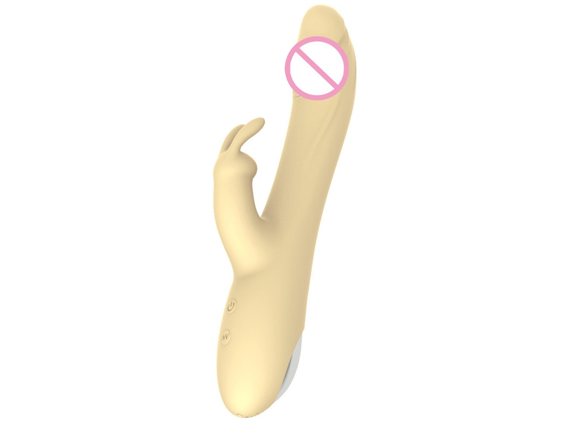 Vibrador Fmea Telescpico De Coelho Com Motor Duplo De 10 Velocidades (amarelo) Yizhood