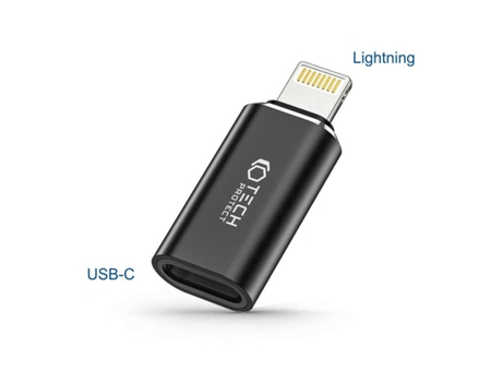 Plugues Usb-C Soquete Lightning TECH-PROTECT Preto