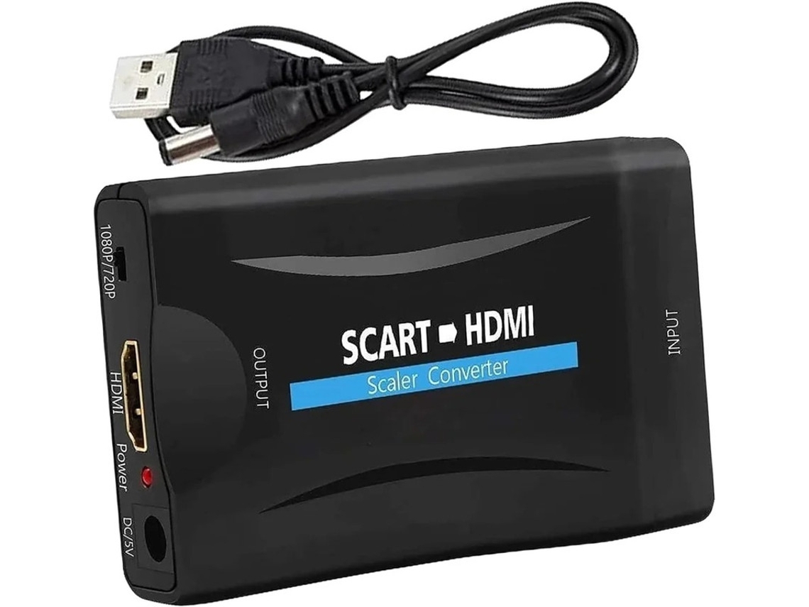 1080p Scart Para Hdmi Adaptador Conversor Compatível Hdtv, Monitor, Stb, Xbox, Ps3, Wii, Sky, Blu Ray, Dvd, Vhs/vcr Pal/ntsc, Edid Yizhood