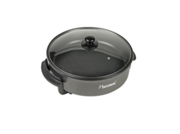 Panela Elétrica Multifuncional Xl para Paella/Pizza? 40Cm com Termostato Removível 1500W na Cor Preta Ahp1800Z BESTRON