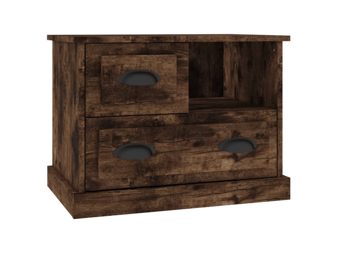 Mesa de cabeceira 60x39x45 cm Cor Carvalho Fumê MAISON EXCLUSIVE