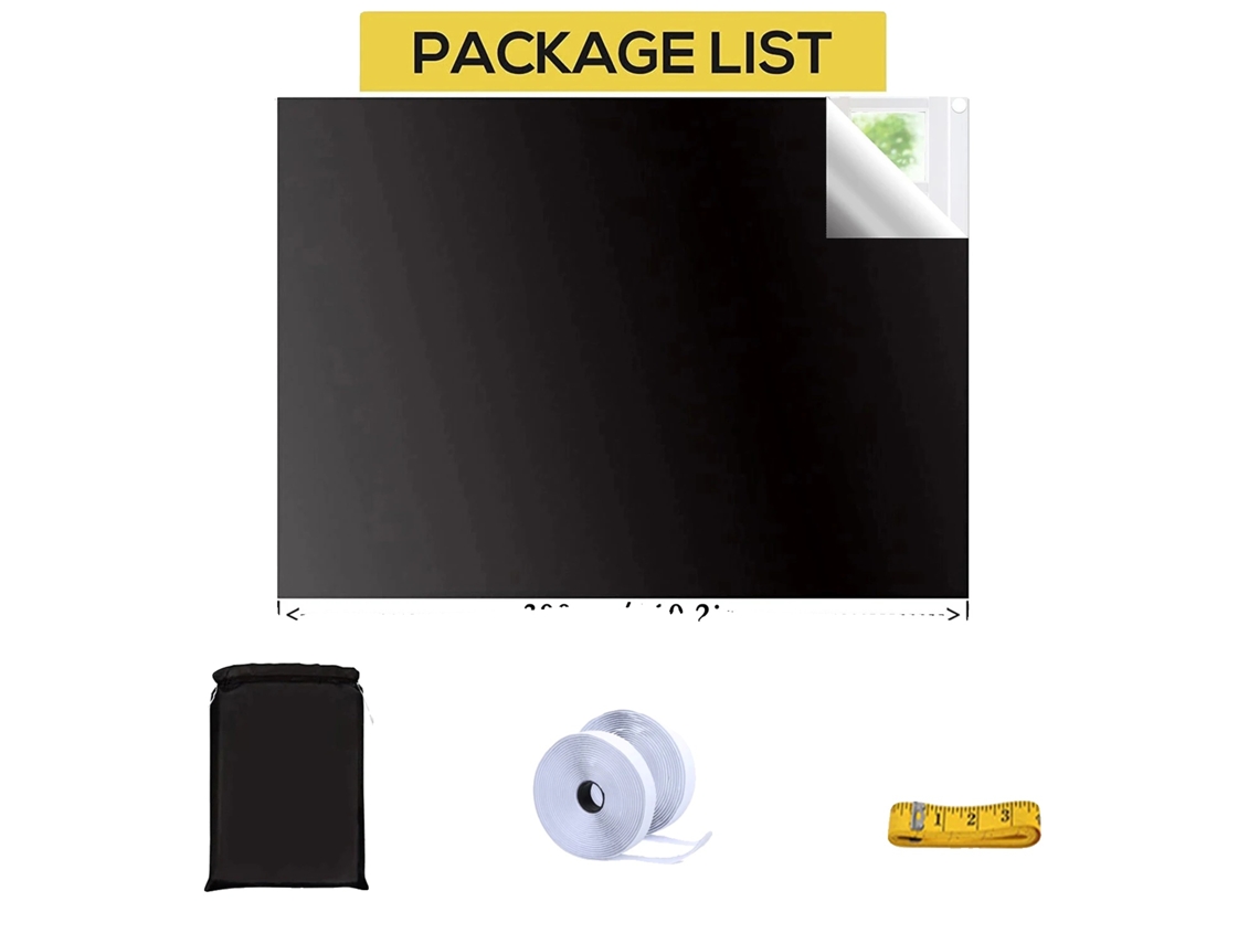 Cortina Para Janela Blackout, 100% Bloqueio De Luz, Privacidade Aprimorada, 300 X 145 Cm