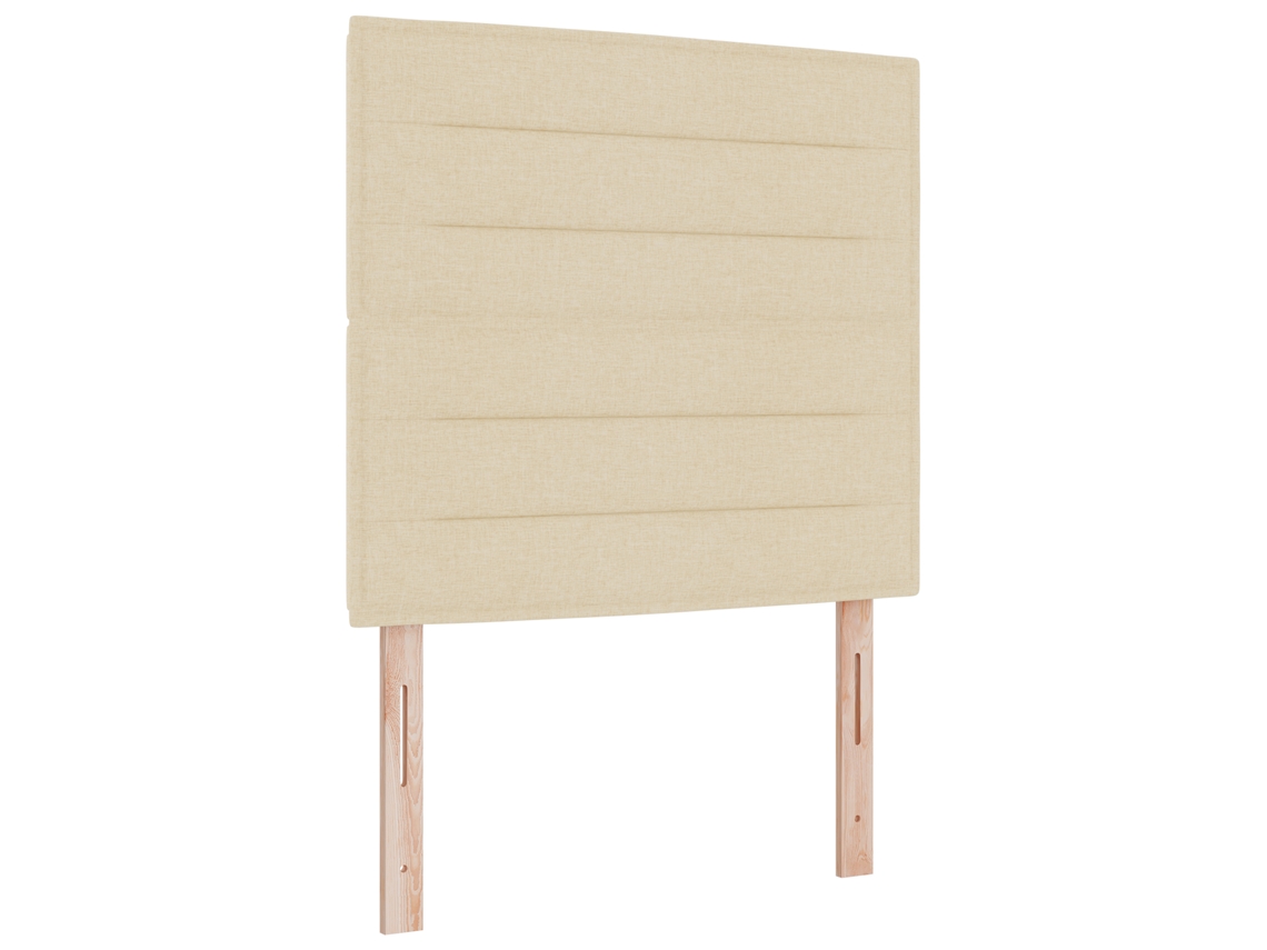 Conjunto 1 Cama Box Vidaxl Creme Tecido (200 X 100 Cm)