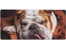 Bulldogs Ingleses, Animais de Estimação, Cães Dormindo, Mousepad Grande para Computador com Base Borracha Anti