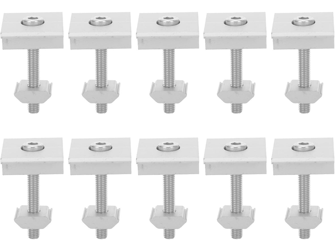 Kit De 10 Suportes Montagem Para Painéis Solares Supvox, Fáceis De Instalar, Em Liga De Alumínio, Resistentes Às