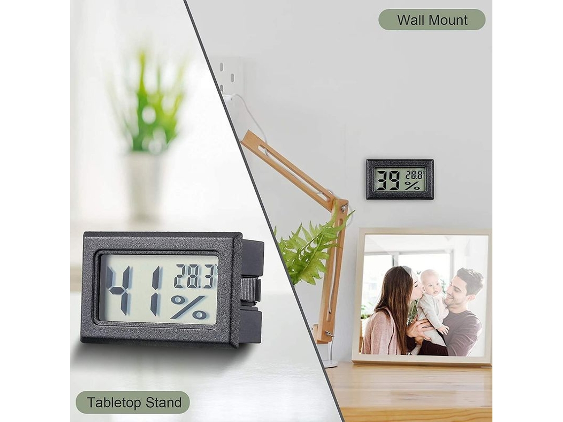 Higrômetro termômetro mini com LCD, para umidade e temperatura internas