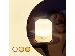 Luz Noturna Portátil para Bebês, 3 Cores de Luz, Bateria Recarregável de 1200mah, Amarela. SIURN