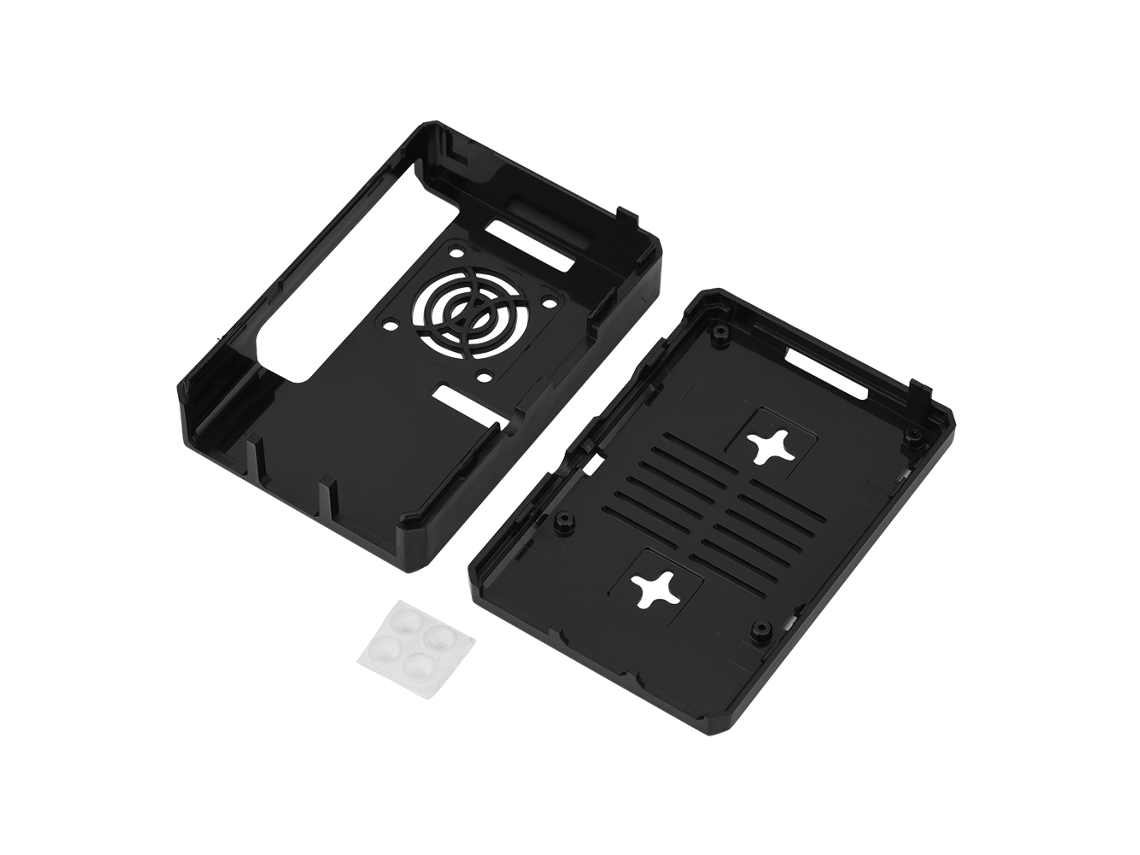 Capa Protetora Com Caixa De Enclosure E Furo Para Ventilador Para Raspberry Pi 3 Modelo B Preto