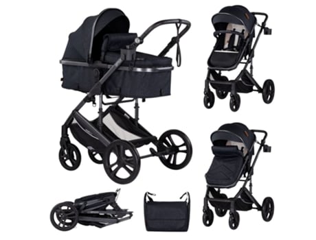 Carrinhos De Bebê Amore Conversível Duo Até 22 Kg Da Chipolino Blackberry