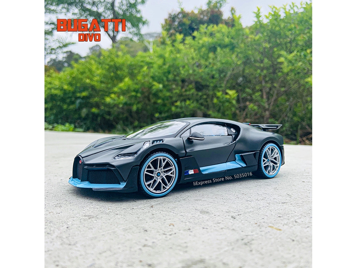 (divo Black) Miniatura Bugatti Em Escala 1:24