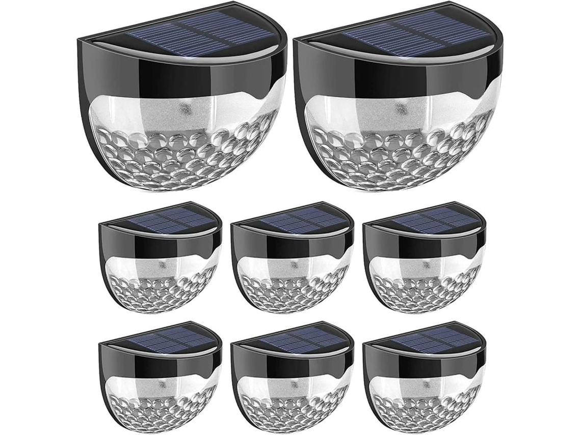 8 Pack Luzes De Jardim Solar Led Para Cercas - Sem Fio Exterior Para Railings E Cercas