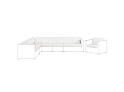 Conjunto De Capas Para Almofadas De Exterior Beliani Xxl De Poliéster Branco Creme 64x64x10